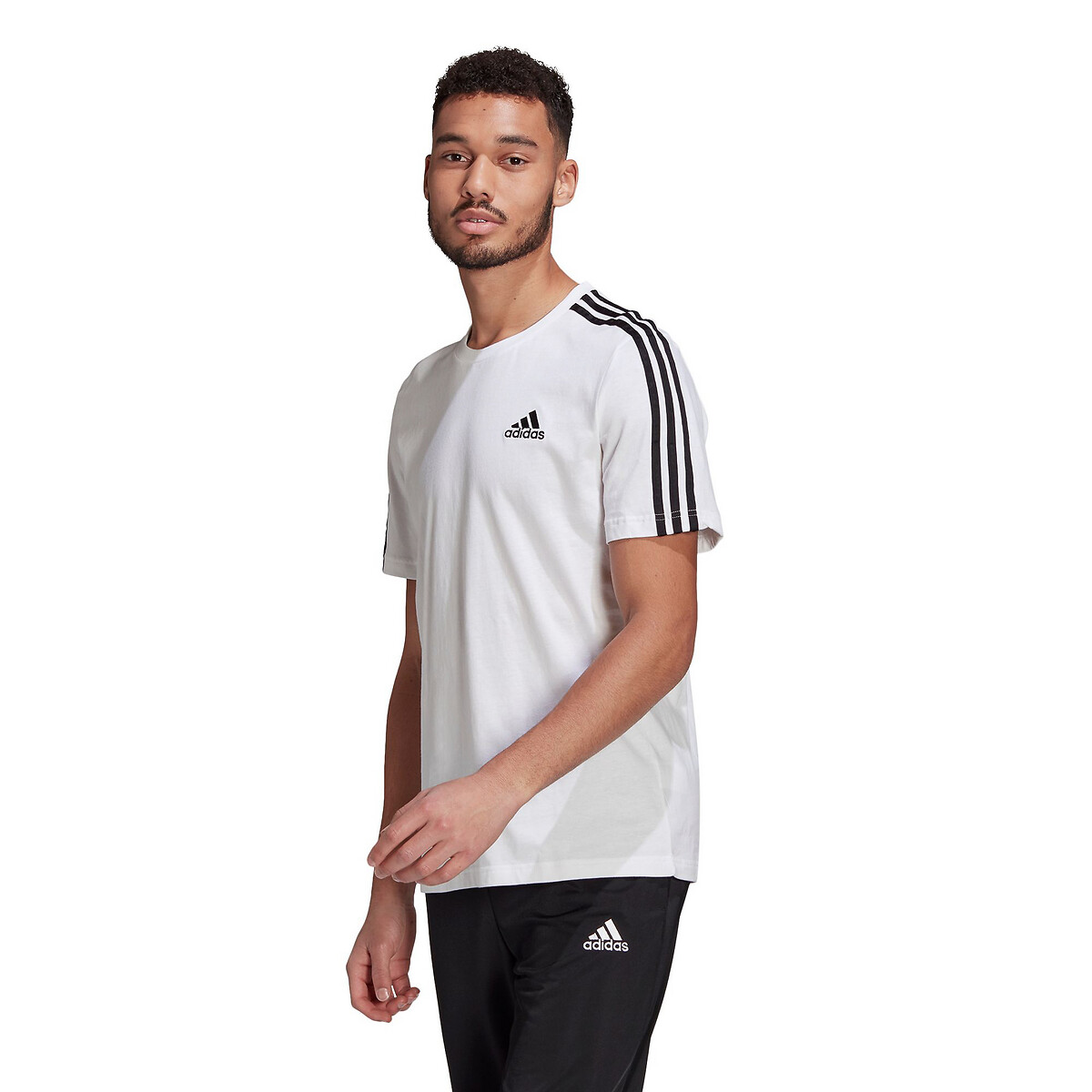 Openlijk Bully Duplicaat T-shirt korte mouwen 3 strepen op de schouders wit Adidas Performance | La  Redoute