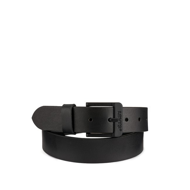 Free metal leather belt, black, Levi's | La Redoute