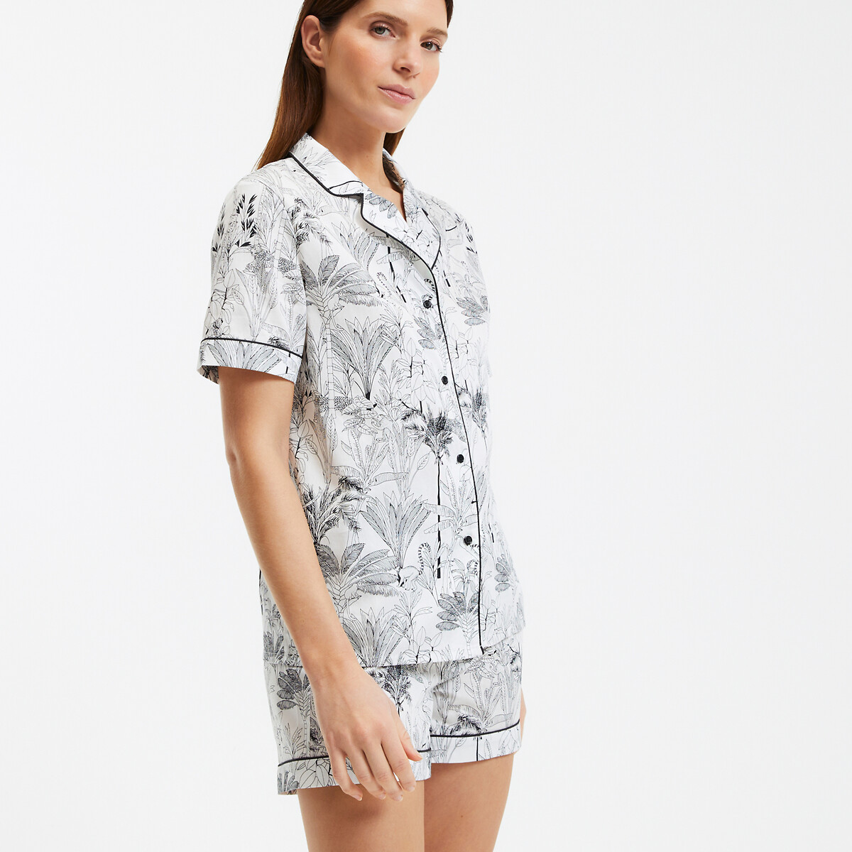 Pyjashort en satin de coton