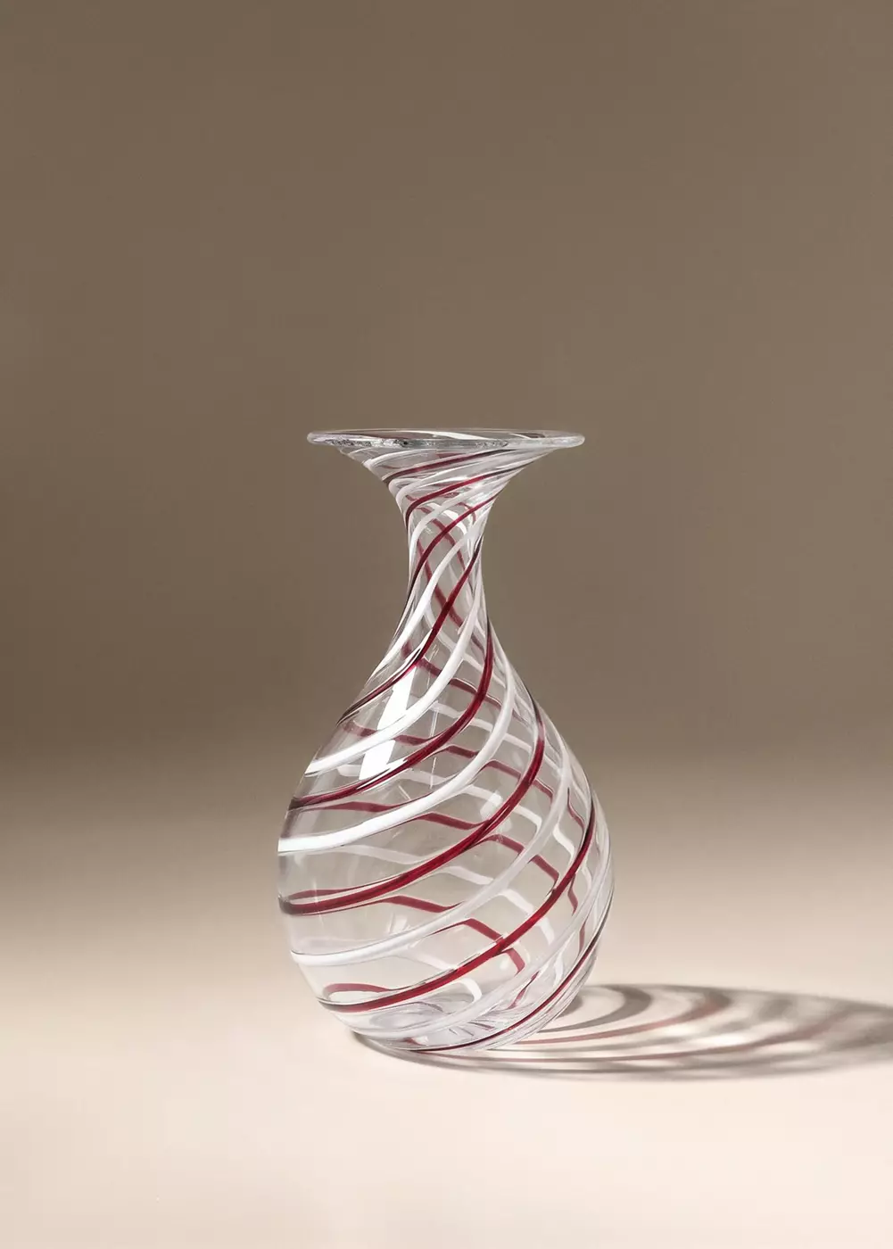 Grand vase en verre à rayures, MANGO HOME