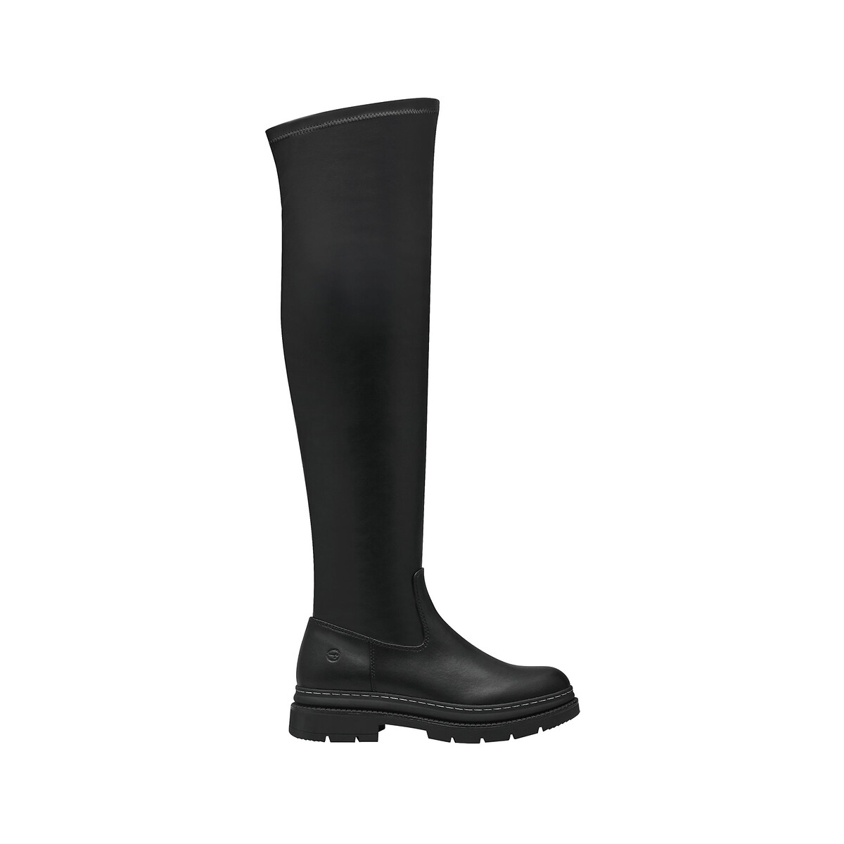 Over-the-knee boots with flat heel, black, Tamaris | La Redoute