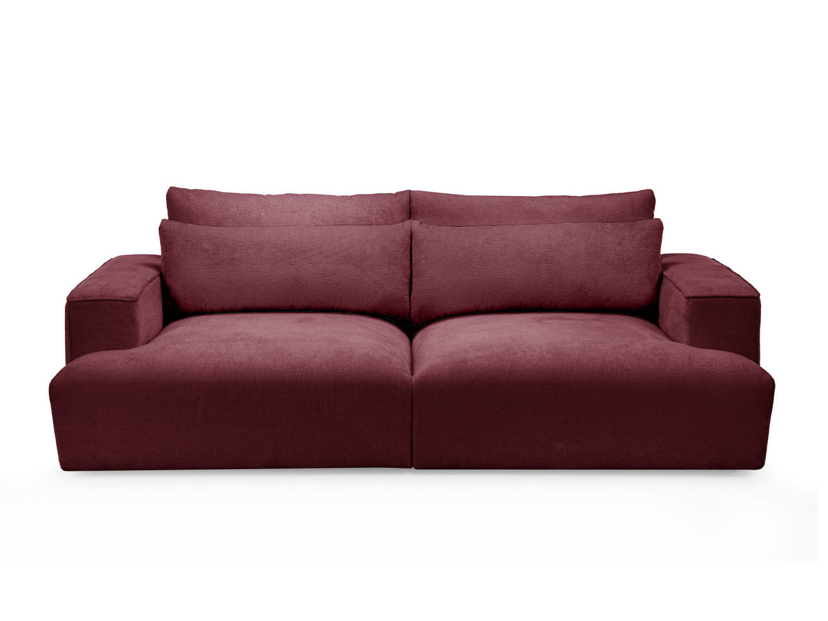 Canapé droit fixe 3 places en tissu lisse, TWINY, BOBOCHIC