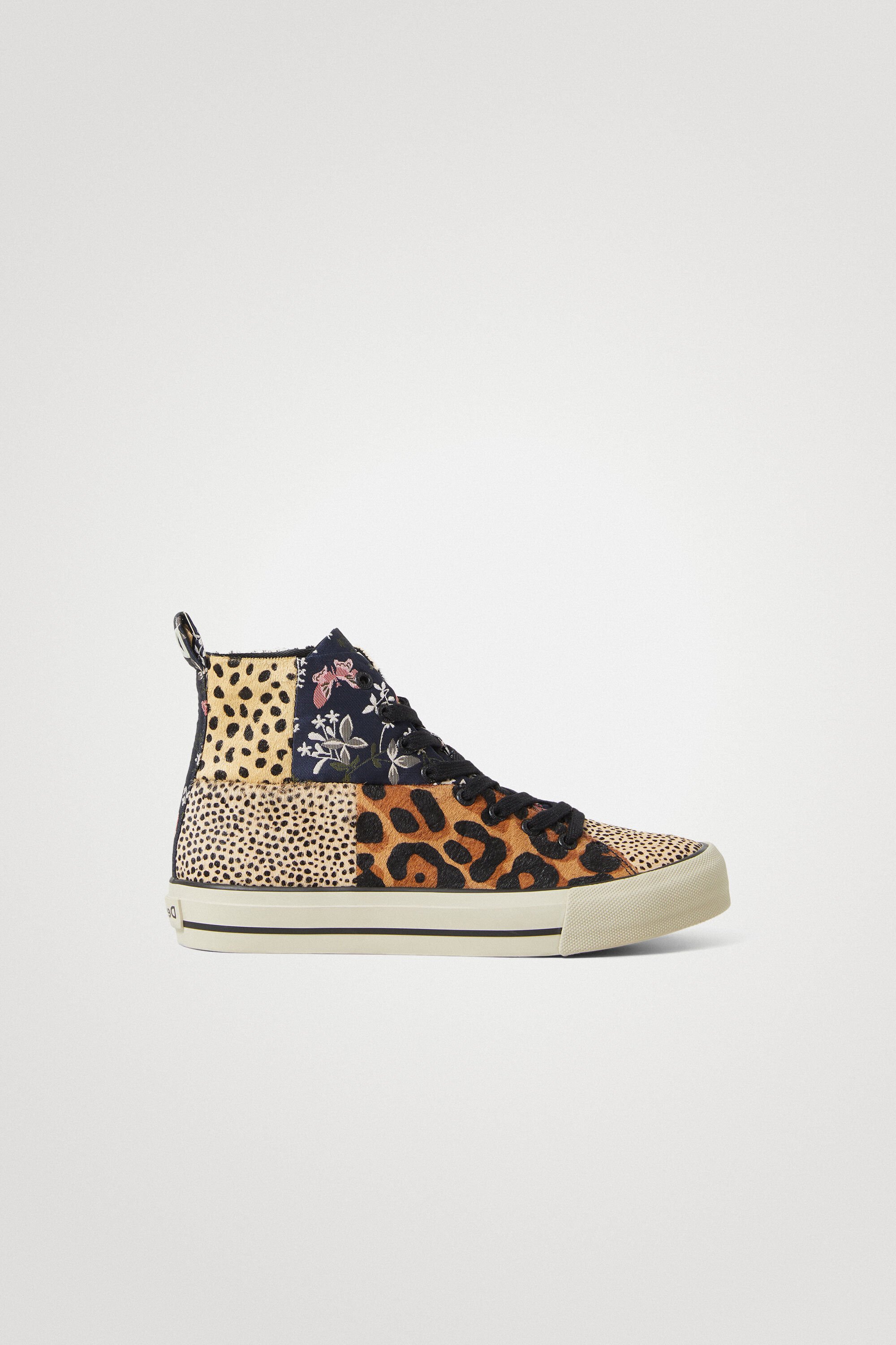 Sneakers Montantes Patch En Cuir, DESIGUAL