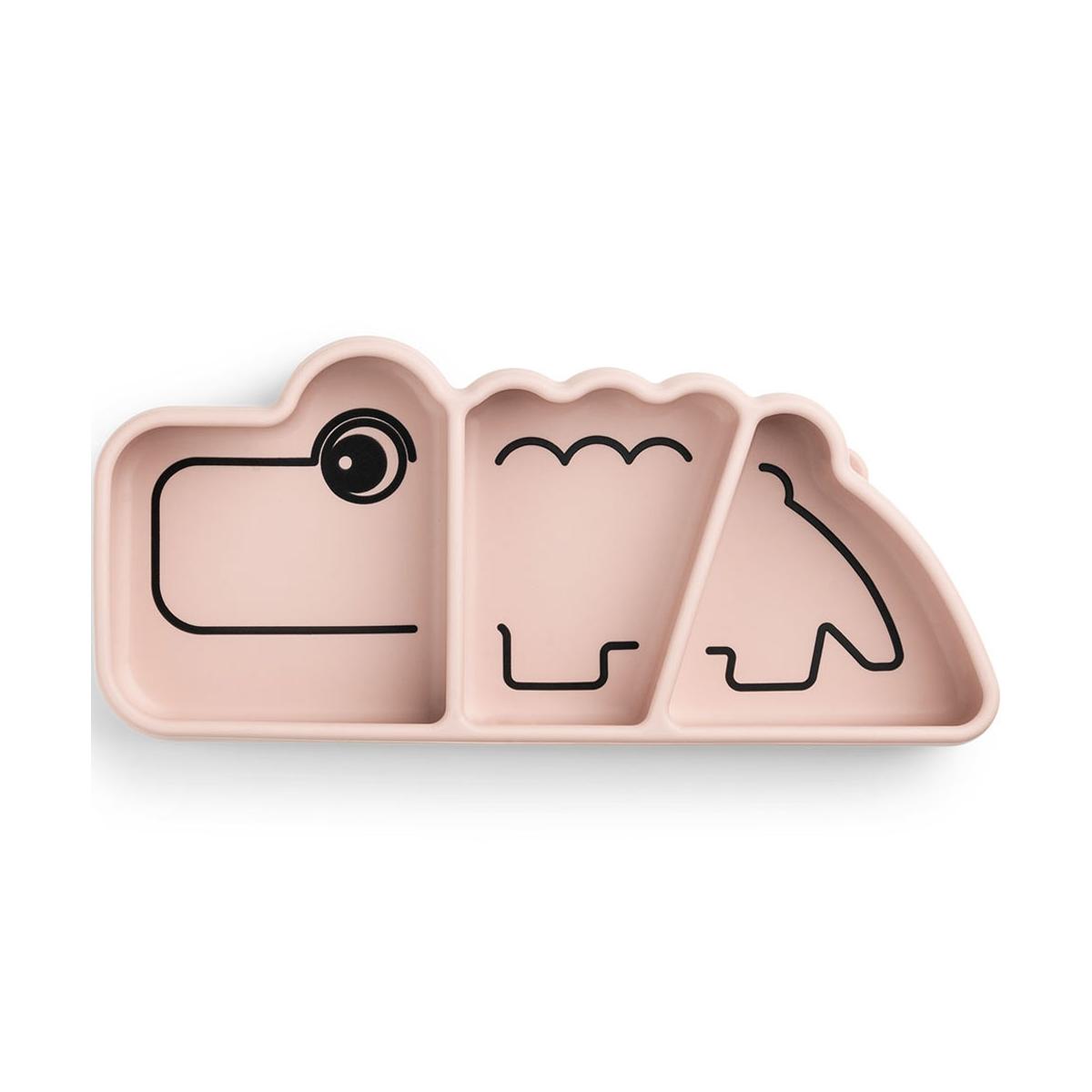 Assiette en silicone avec ventouse Croco, DONE BY DEER