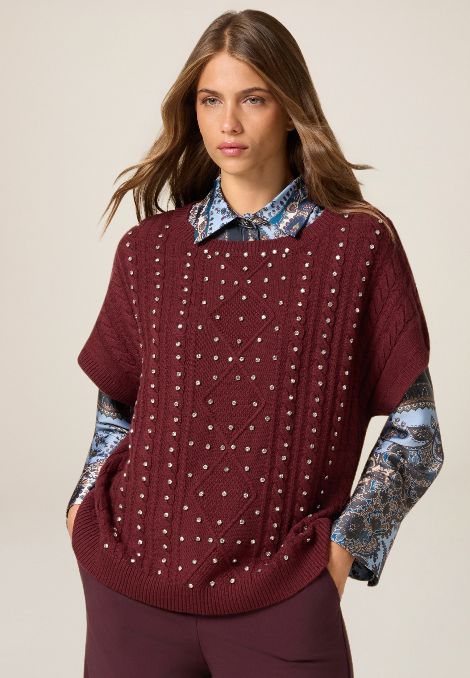 Maillot manches courtes avec sertissages, OLTRE