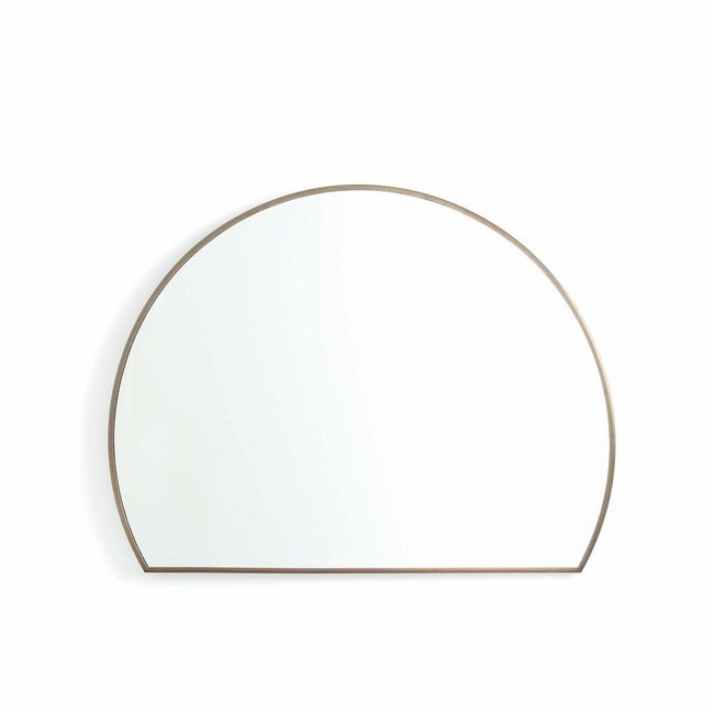 Miroir demi-cercle métal H60cm, Caligone Couleur laiton vieilli <span itemprop=
