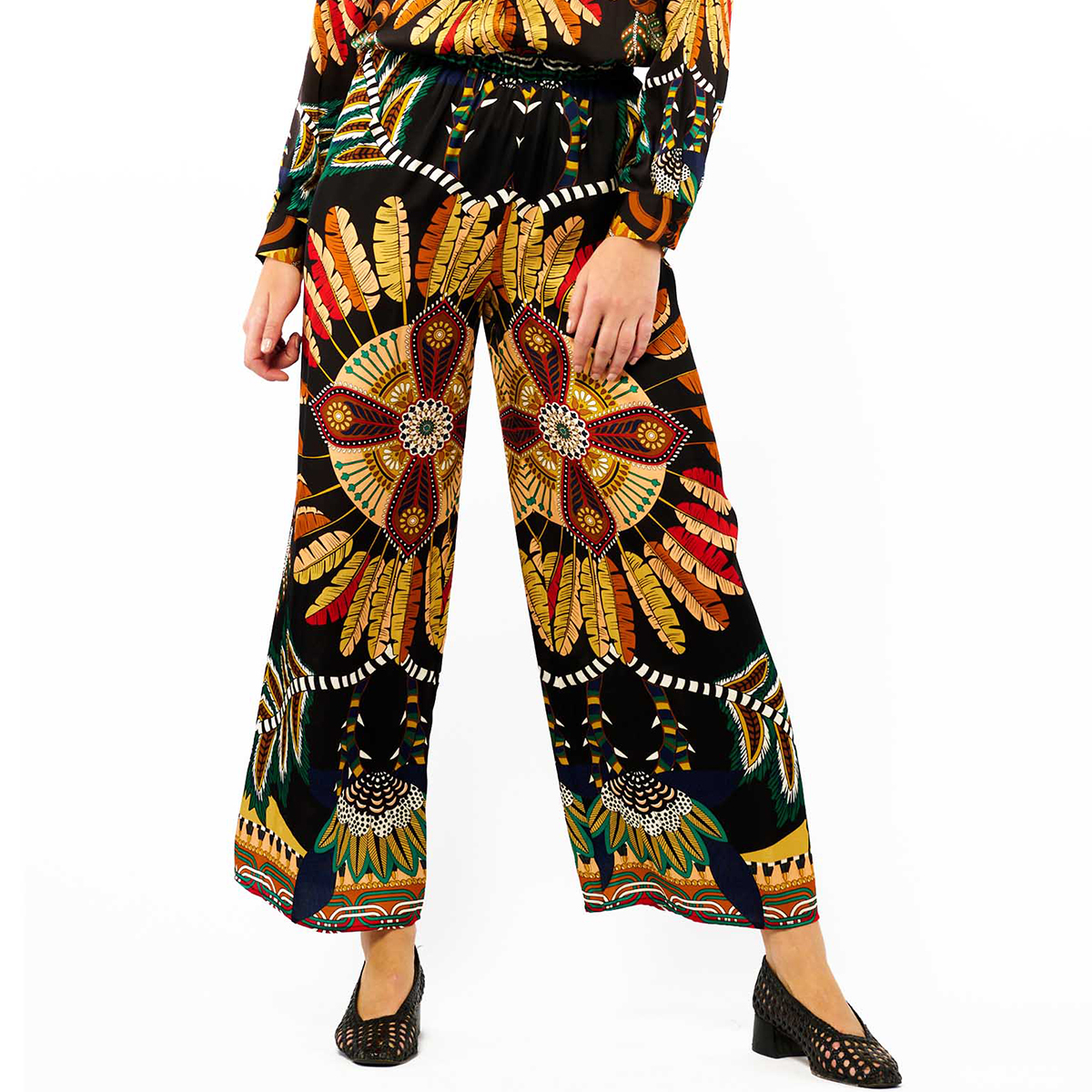 Pantalon droit imprimé ATHENA, WILD