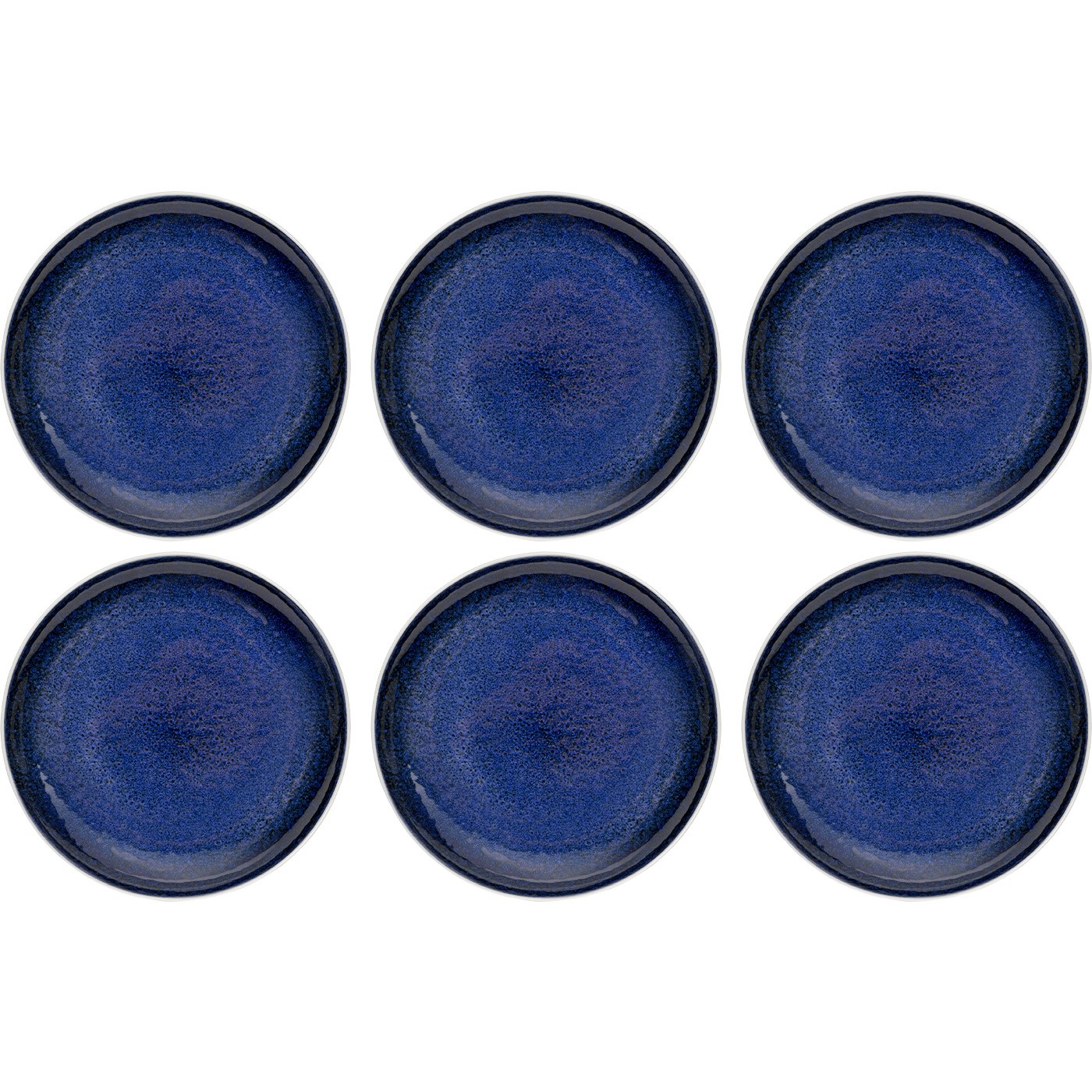 Assiettes Partito 20cm bleues set de 6, KARE DESIGN