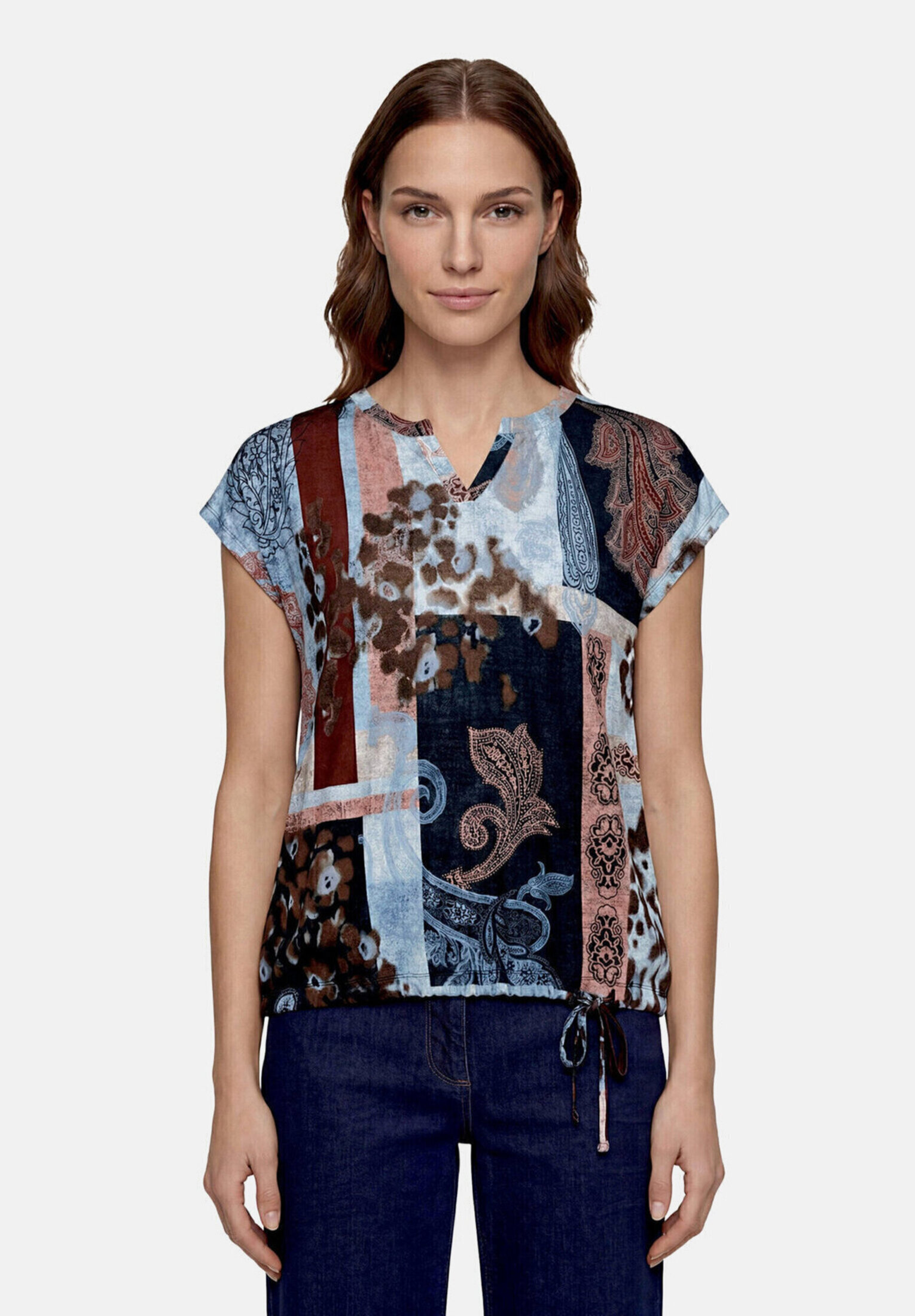 T-shirt façon blouse à cordon coulissant sous tunnel, BETTY BARCLAY