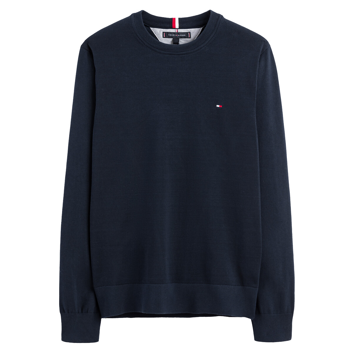 Image of Cotton Mix Logo Jumper with Crew Neck