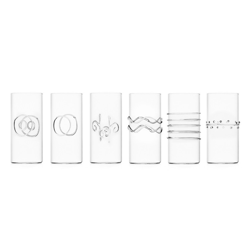 Verre texturé long drink Deco set de 6, ICHENDORF