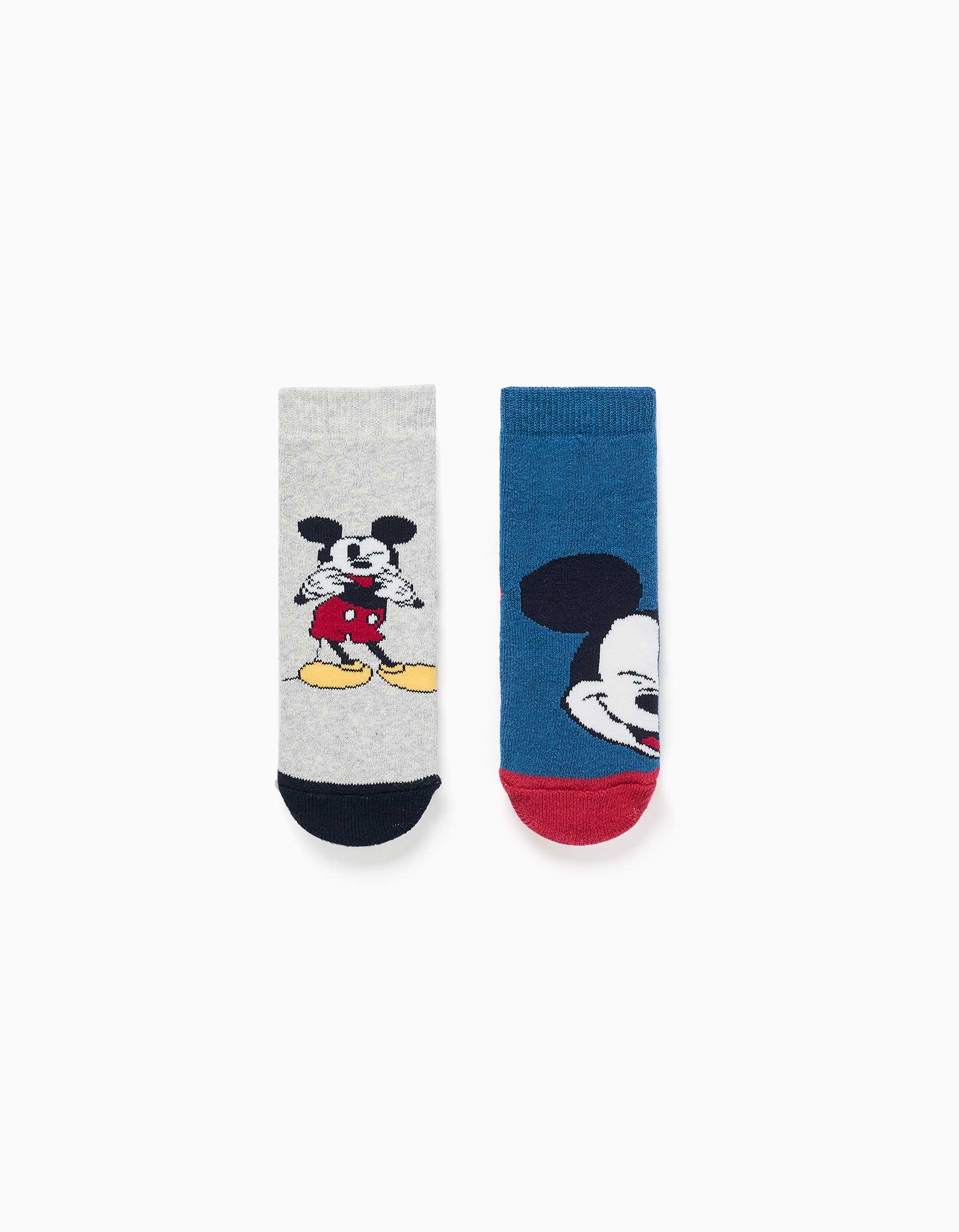 Lot de 2 chaussettes antidérapantes en éponge avec Mickey, ZIPPY