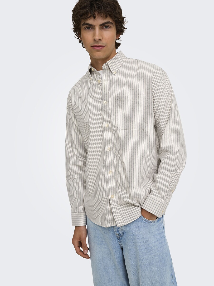 Chemise manches longues Oxford, ONLY & SONS