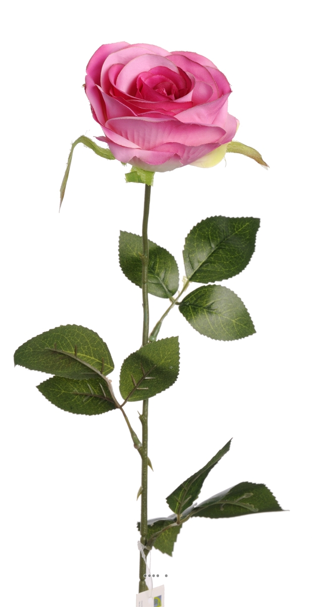 Rose Nina artificielle Rose chaud H70cm Tê, ARTIFICIELLES