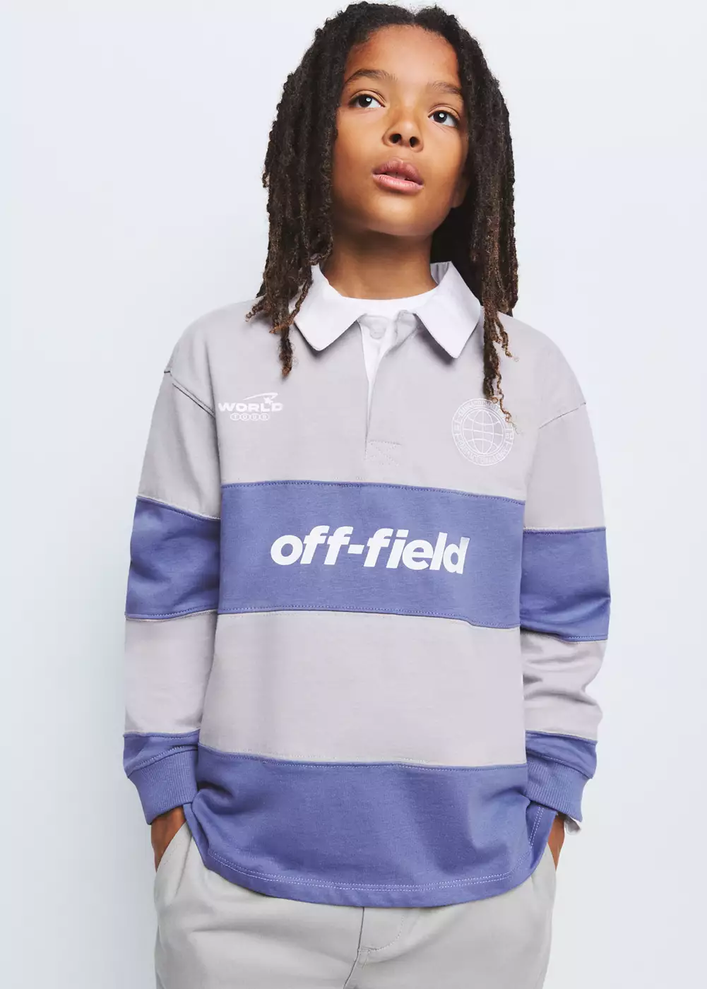 Polo imprimé en coton à rayures, MANGO KIDS