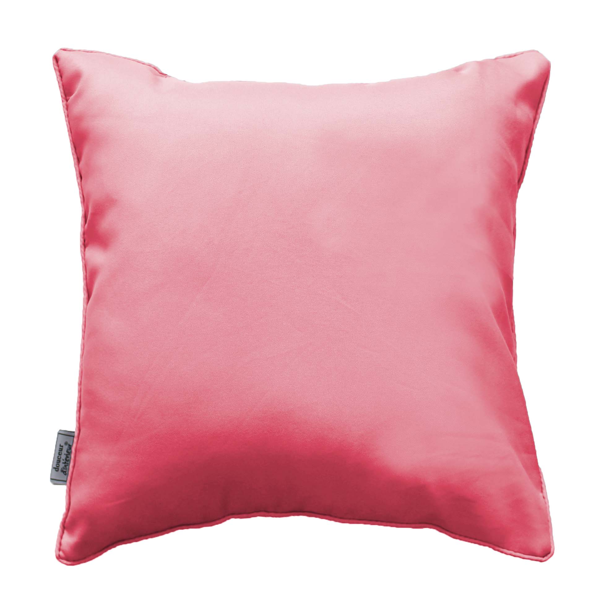 Coussin uni passepoil Corail, EDEN