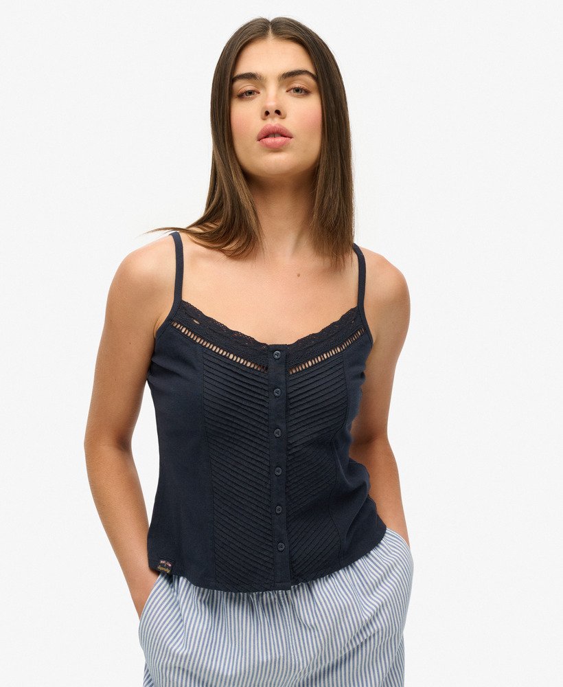 Caraco boutonné à dentelle, SUPERDRY