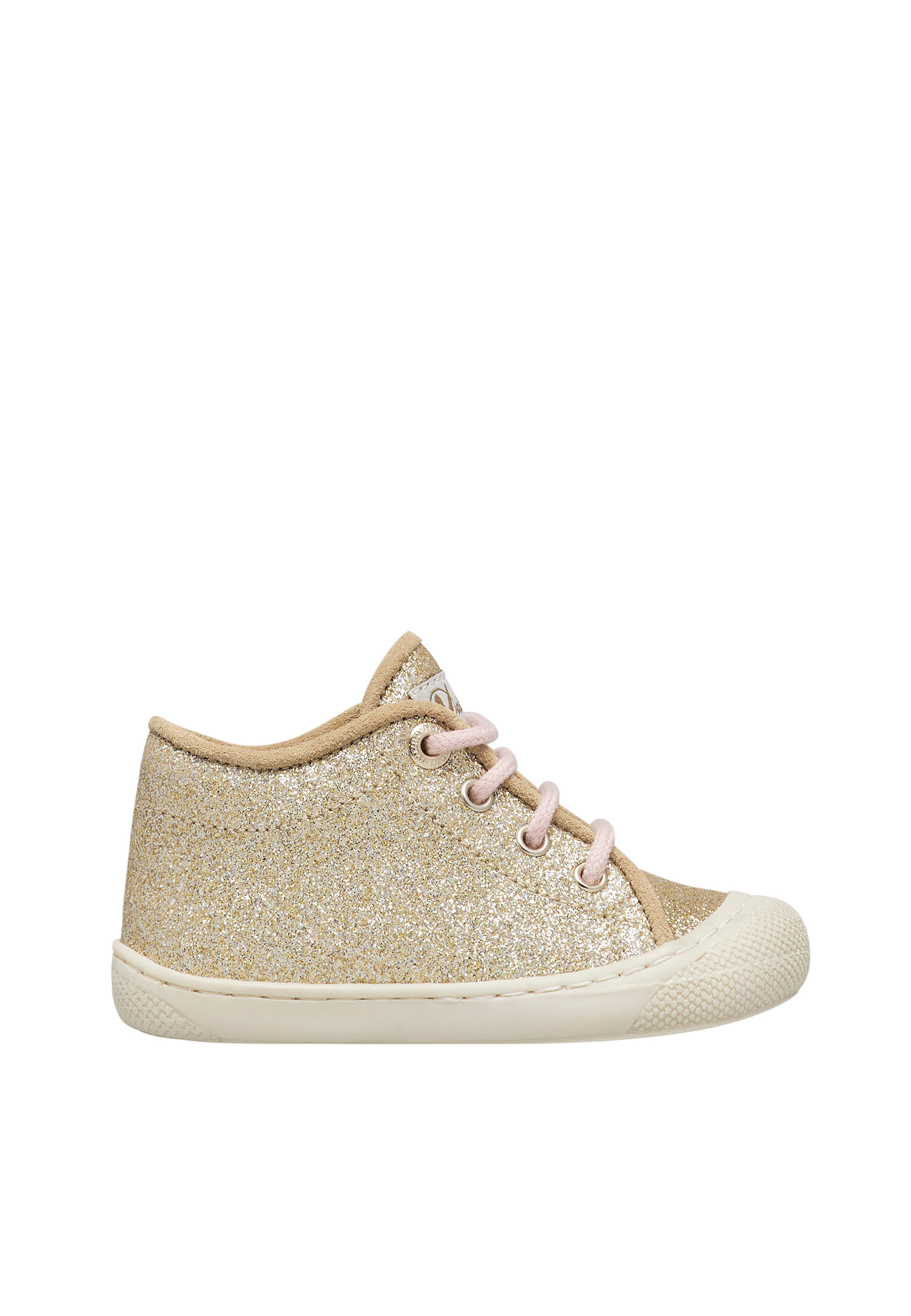 Chaussures premiers pas en tissu pailleté SOSSI, NATURINO