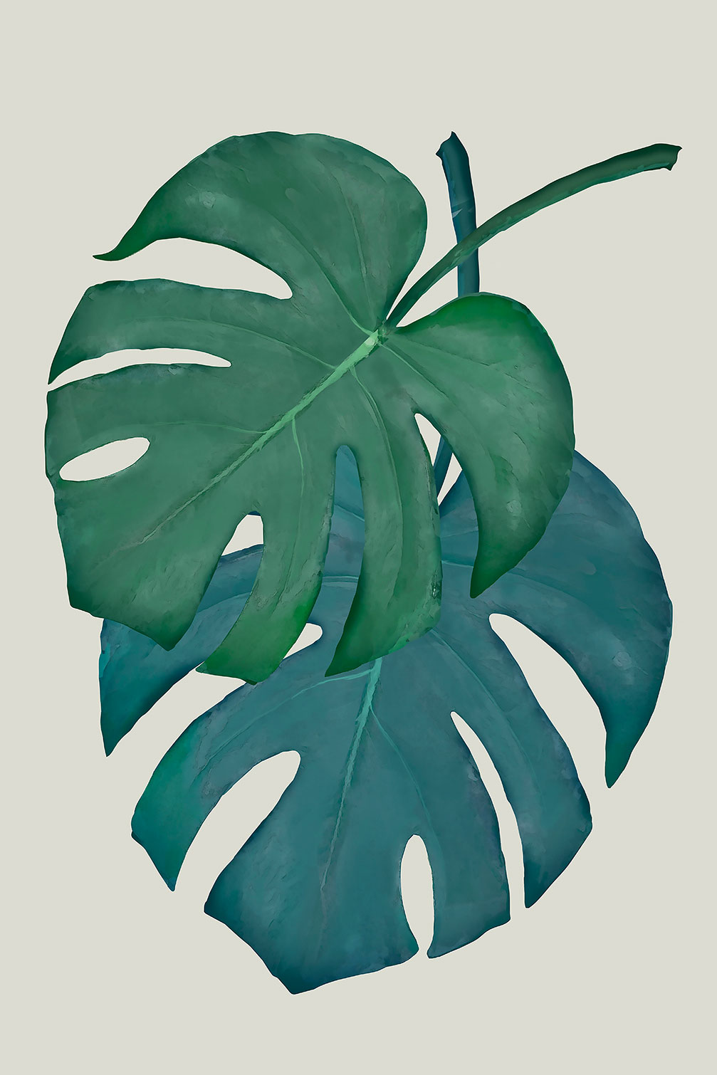 Tableau Monstera turquoise, HEXOA