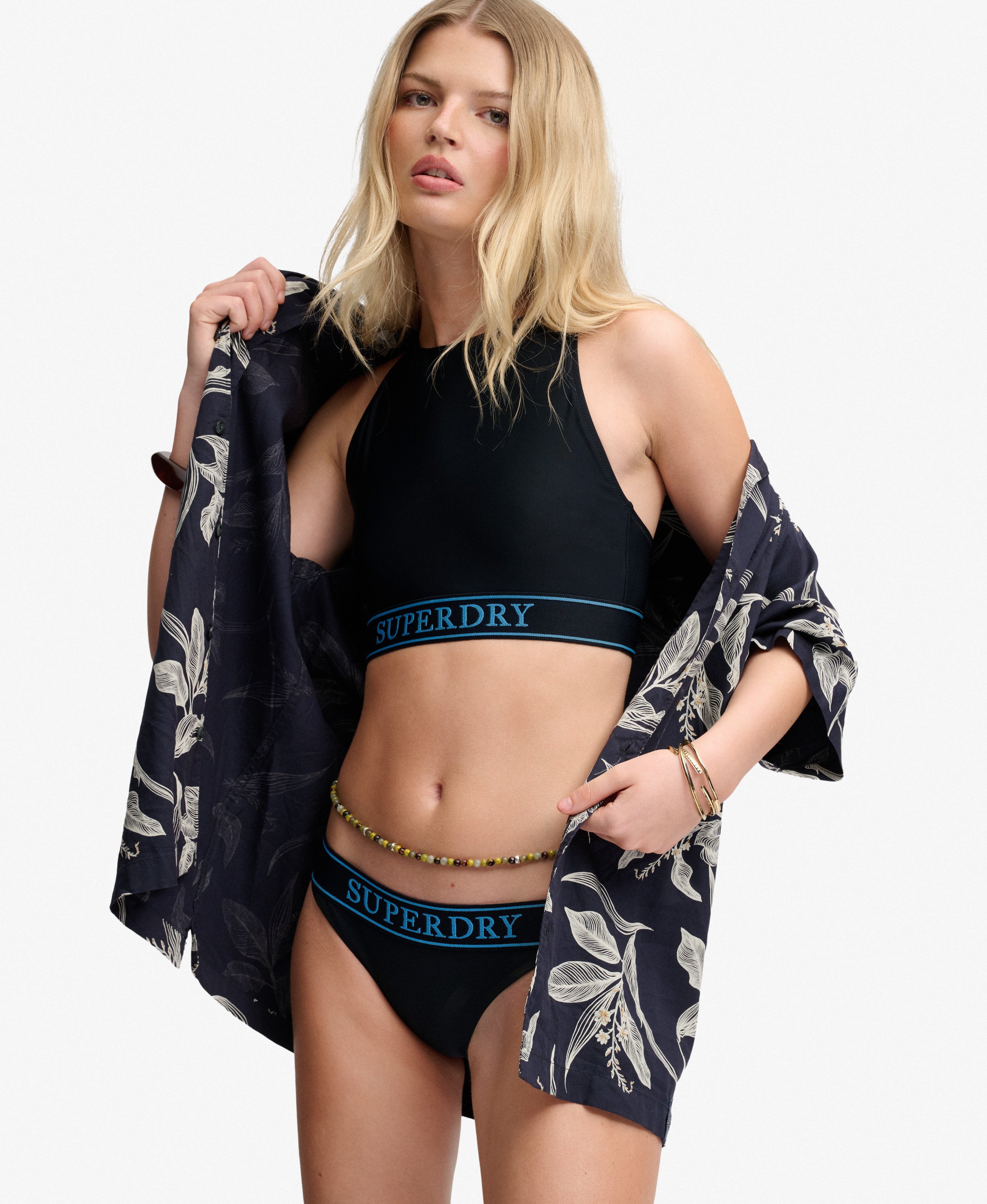 Haut de bikini Logo dos nageur, SUPERDRY
