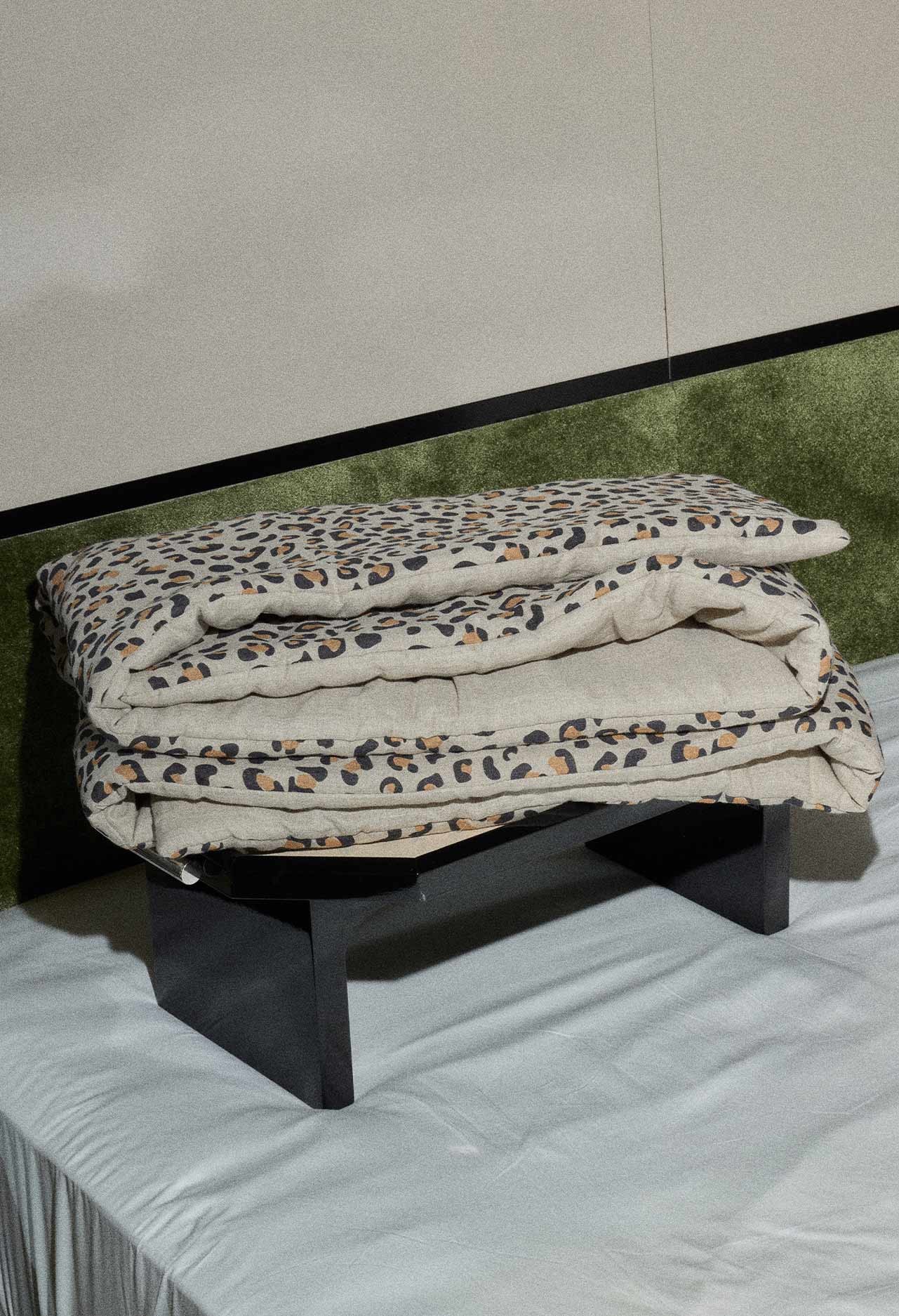 Edredon en lin lavé, LEOPARD, GABRIELLE PARIS