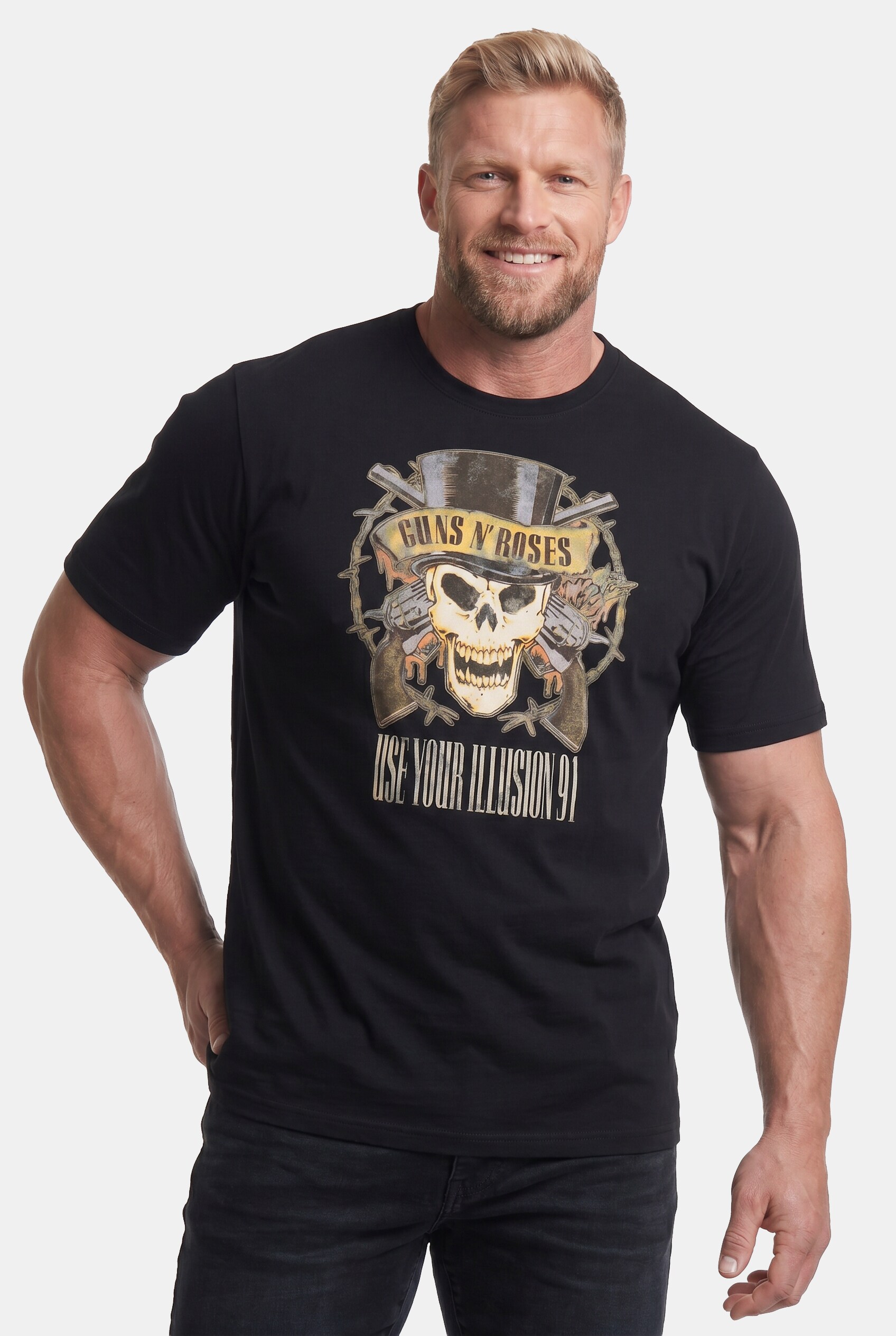 T-shirt col rond manches courtes imprimé, JP1880
