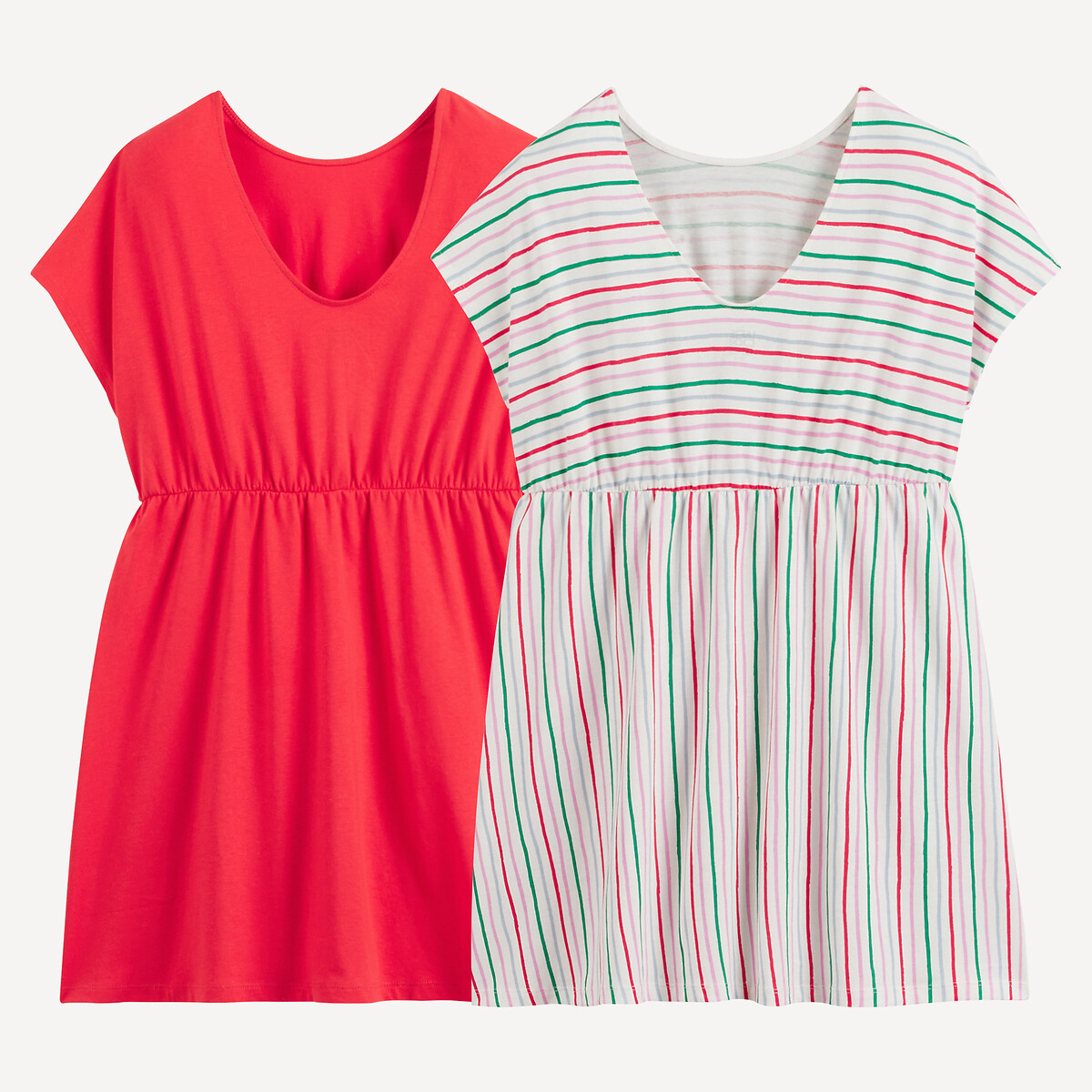 Lot de 2 robes manches courtes en jersey