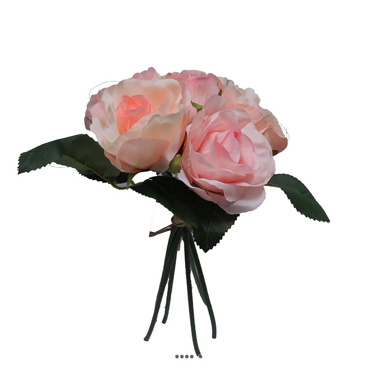 Petit bouquet de fausses roses H 27 cm 5 tête, ARTIFICIELLES