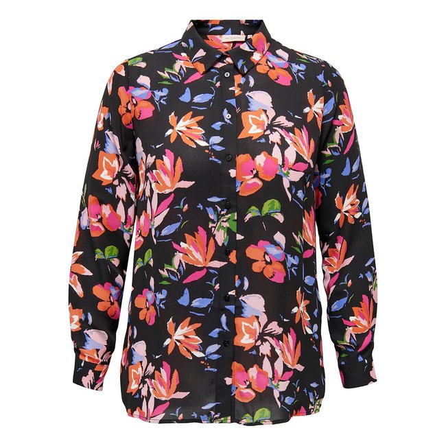 Floral print blouse, floral print, Only Carmakoma | La Redoute