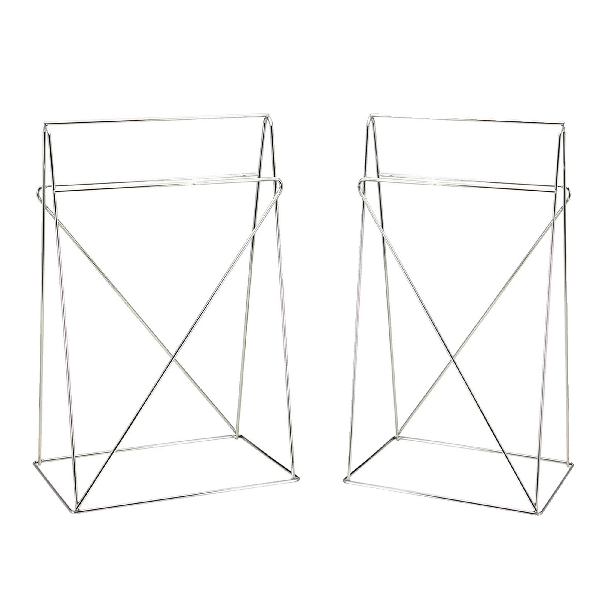 Tréteaux de bureau en métal chromé lot de 2 49x30.5x74cm, WADIGA