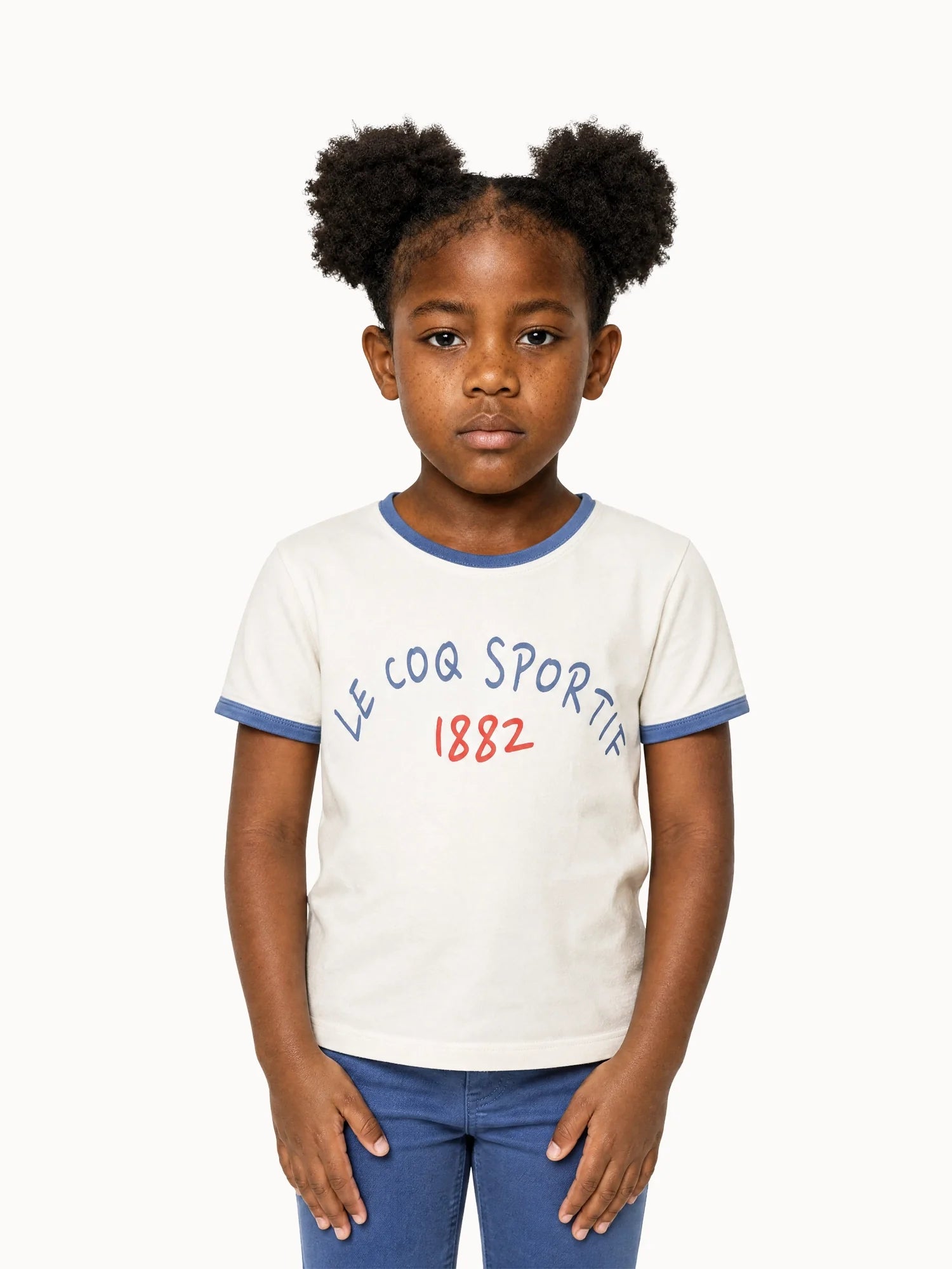 T-shirt en jersey de coton bicolore Tricolores, LE COQ SPORTIF