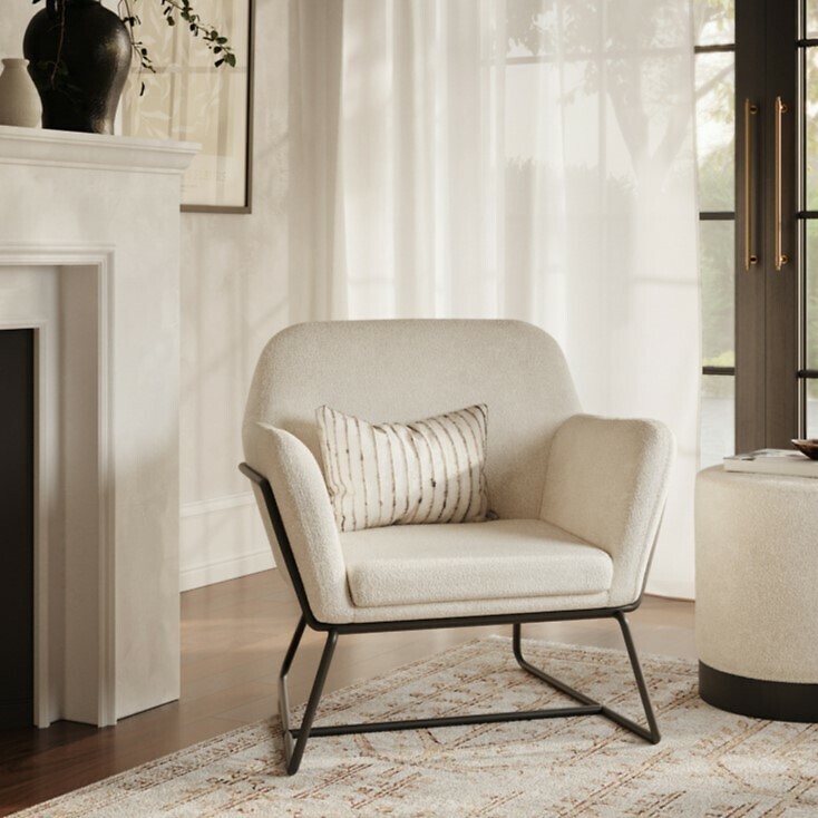Bouclé Accent Armchair, SO'HOME