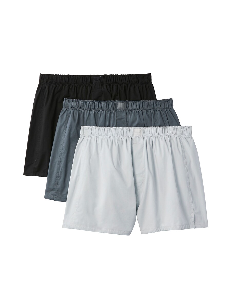 Lot de 3 caleçons ceinture élastique rayé et carre, CALVIN KLEIN UNDERWEAR