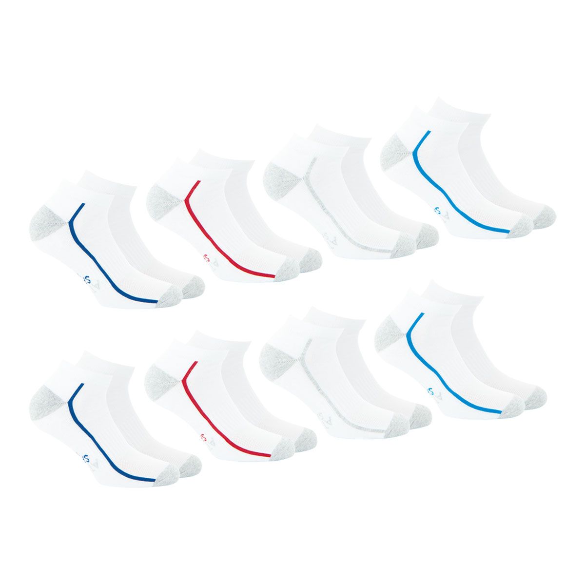 Sesto Senso Lot De 4 Ou 8 Paires Chaussettes Sport Courtes Homme Femme - Course, Fitness, Unisexe