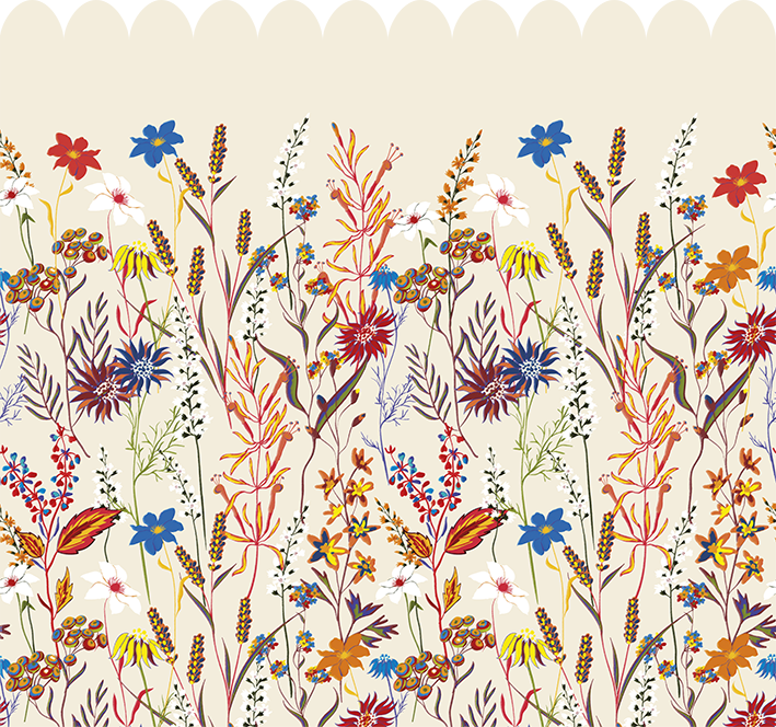 Jardin d'été - Soubassement adhésif 96 x 90 cm, LE PAPIERS DE NINON