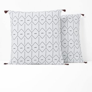 Mirmi Graphic Tassel 100% Washed Cotton Pillowcase LA REDOUTE INTERIEURS image