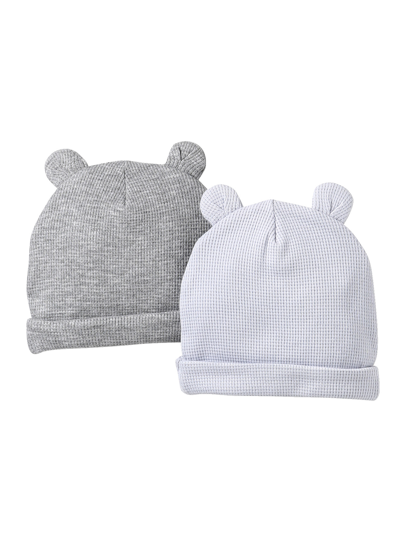 Lot de 2 bonnets naissance à oreilles d'ours, VERTBAUDET