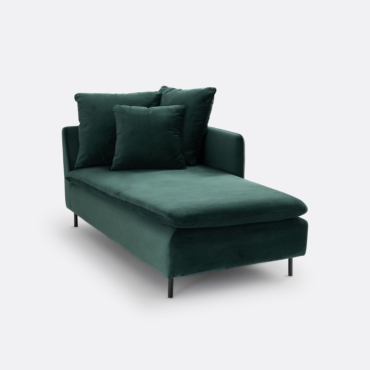 LA REDOUTE INTERIEURS Longchair, omvormbaar, fluweel D179 cm, Ivete