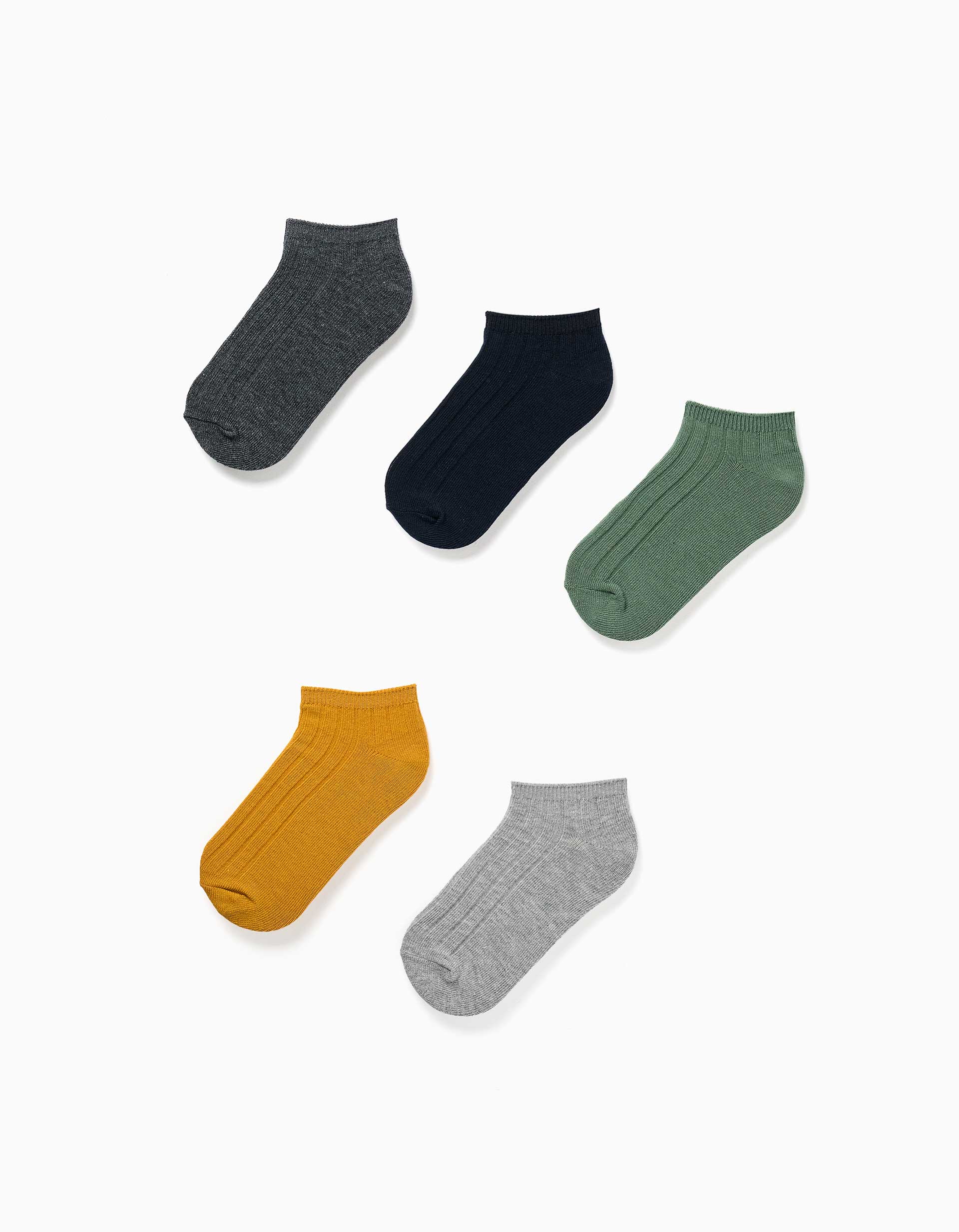 5 paires de socquettes côtelées, ZIPPY