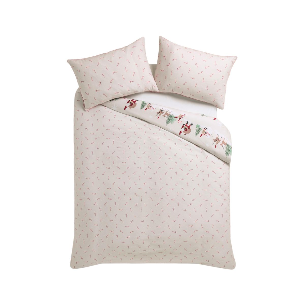 Parure de lit en coton à motif père noël, NEXT