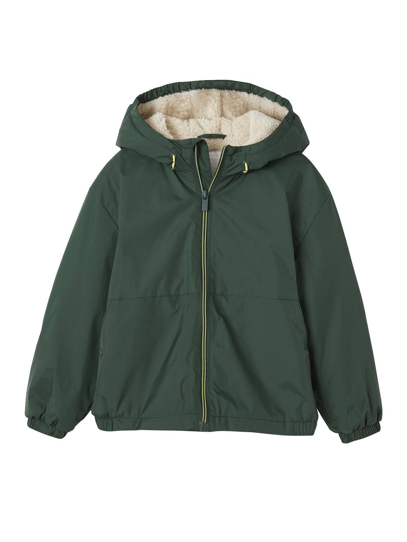 Coupe-vent doublé sherpa à capuche, VERTBAUDET