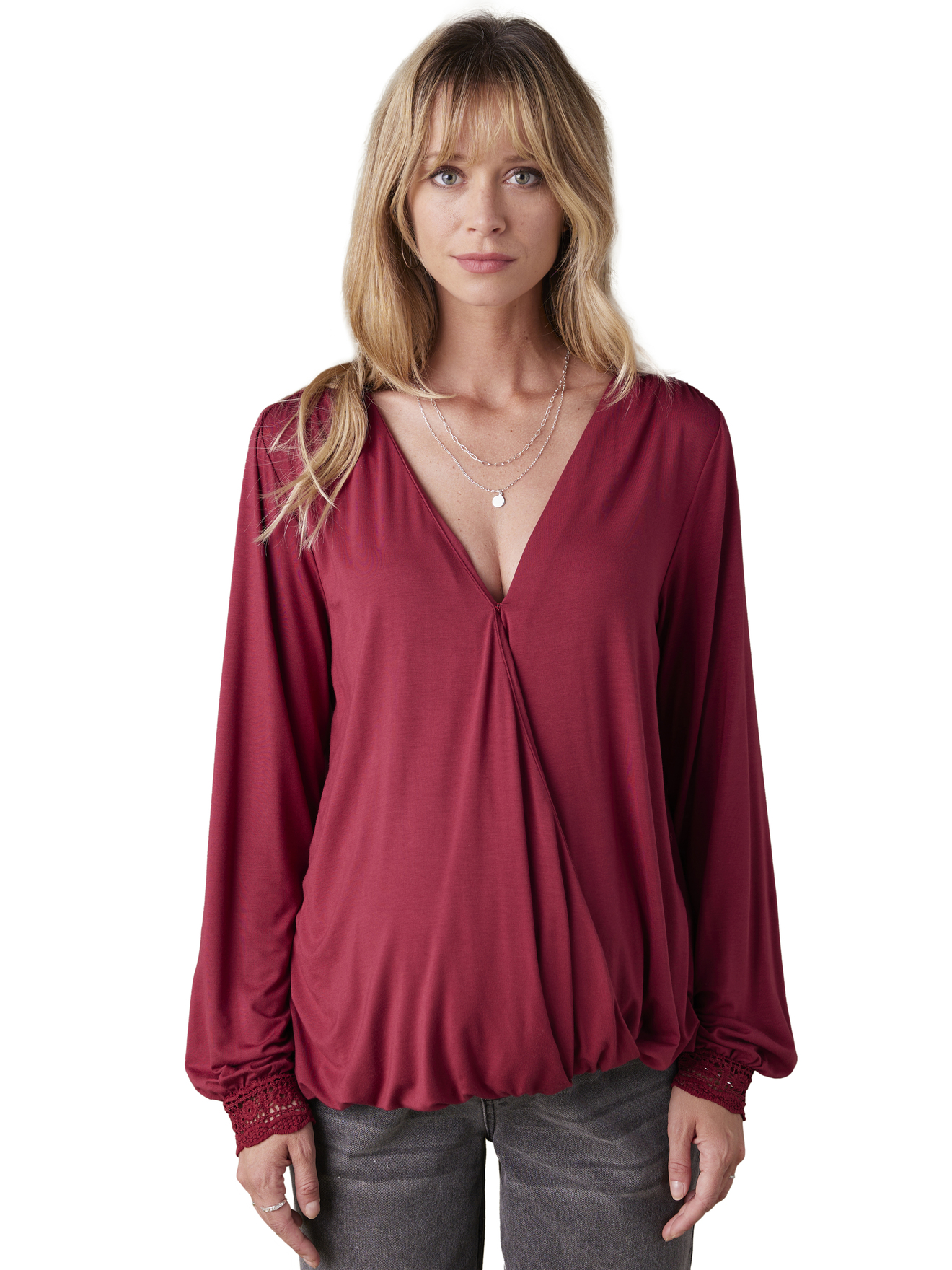 Tee-shirt grossesse effet blouse croisé devant, ENVIE DE FRAISE