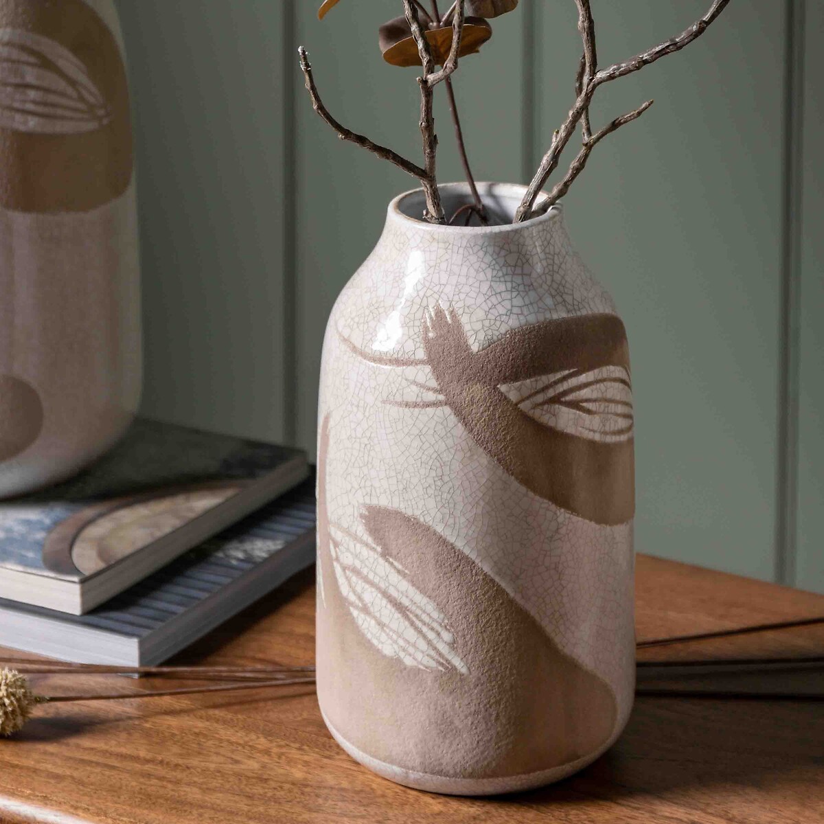 26cm Reactive Vase in White/Brown, ÉDITÉ