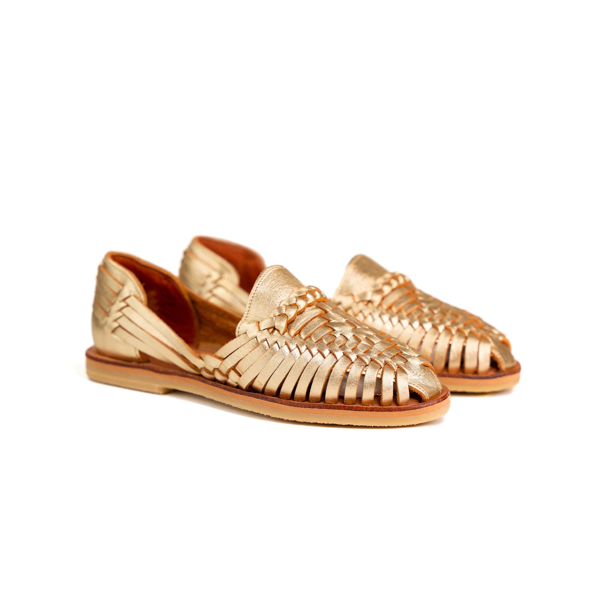 Sandale huarache en cuir tressé ALEGRE, MAPACHE