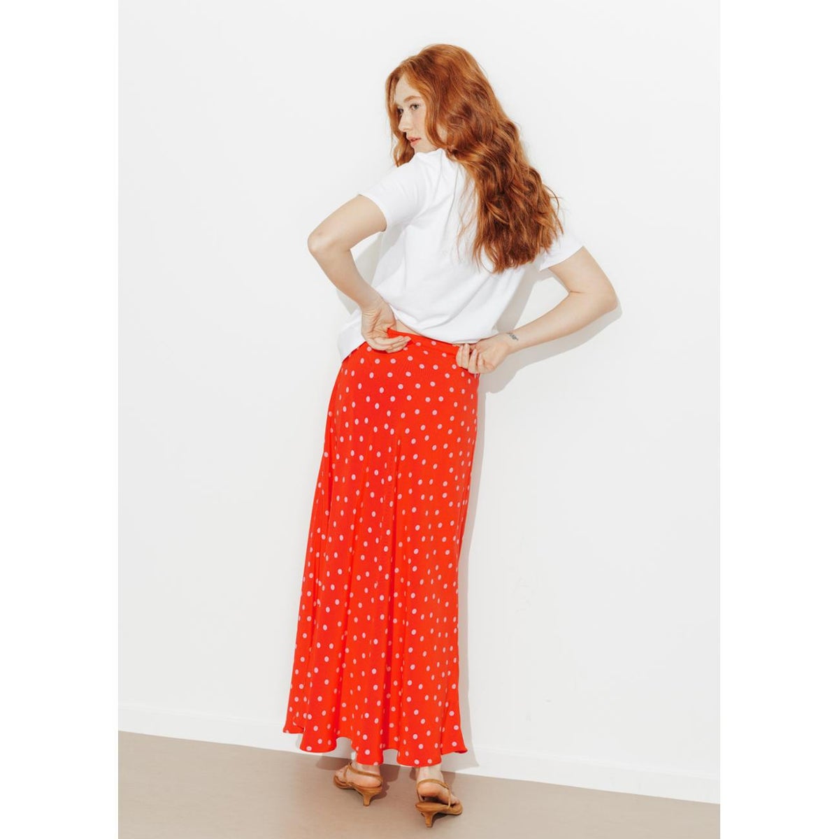 Jupe Midi Monsoon, Coton Gris à Motifs Géométriques, Doublée, Taille 14 (occasion Bon état)