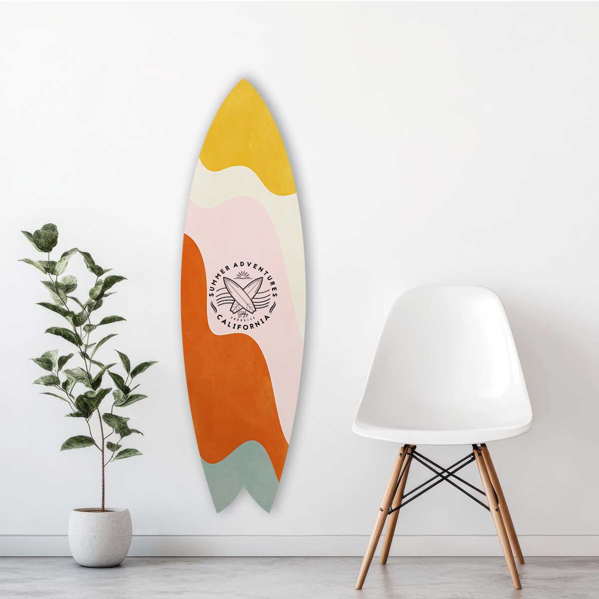 Planche de surf décorative Summer Adventures California, HEXOA