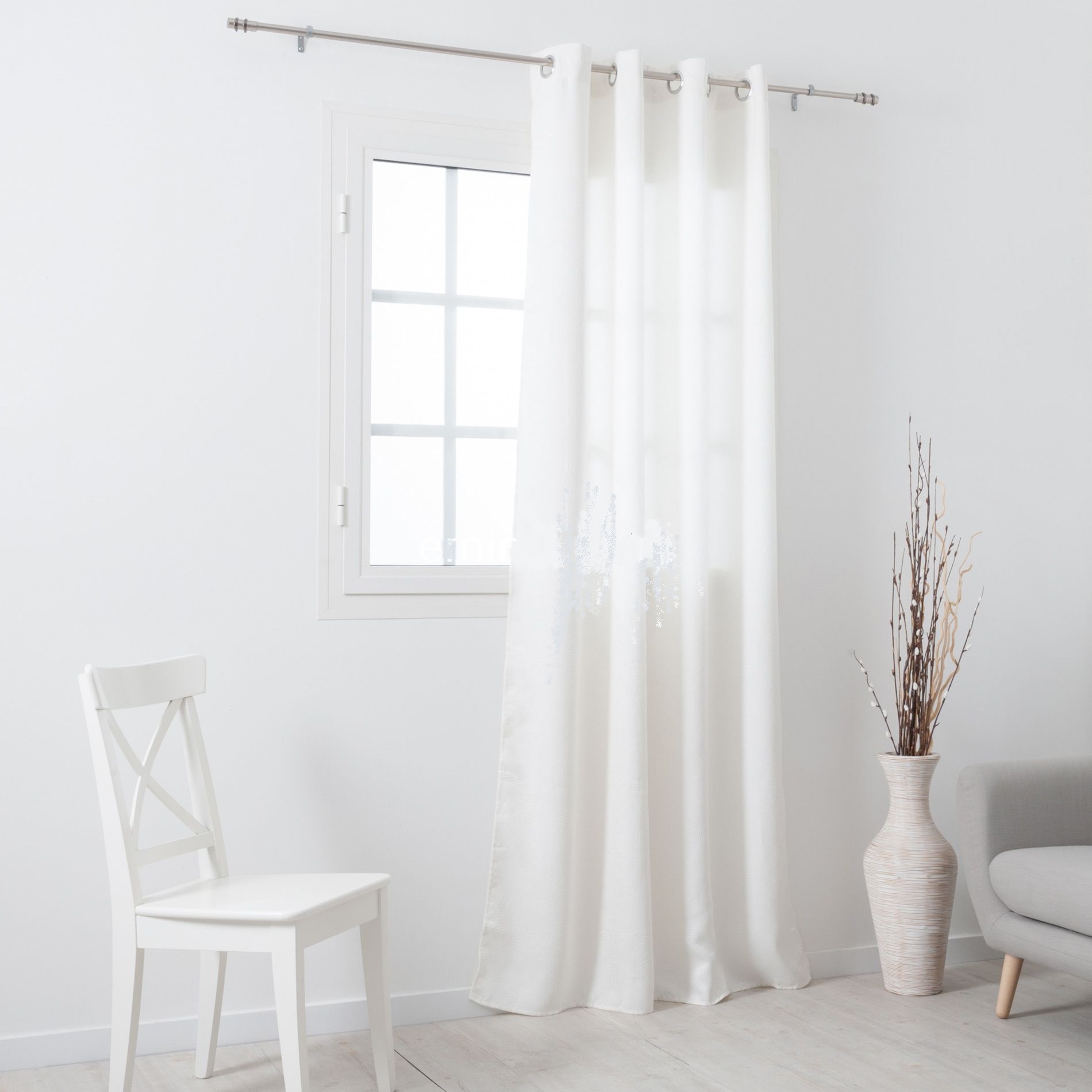 Rideau a oeillets 140x240cm Dreamtime Blanc, EDEN