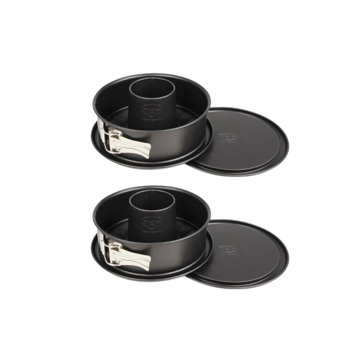 Lot de 2 moules à manqué 18/6 cm en acier TRADITION, DR OETKER