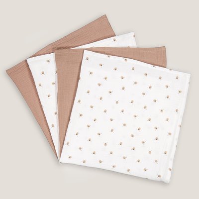 Pack of 4 Squares in Cotton Muslin LA REDOUTE COLLECTIONS
