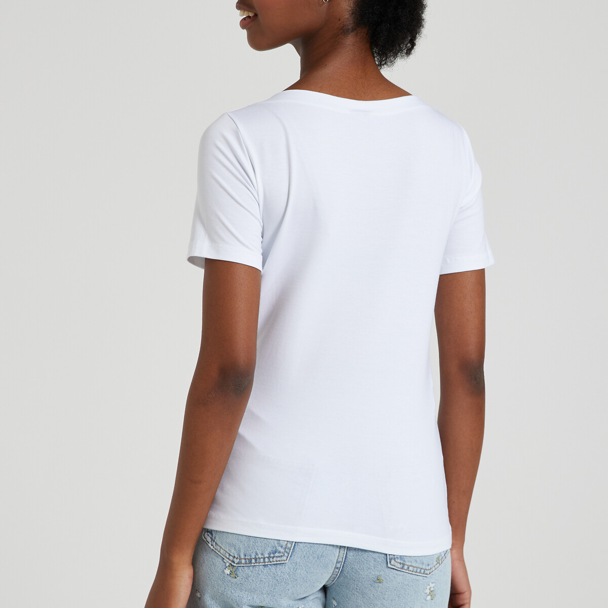 Remidoo Maglietta Donna A Righe Con Scollo A Barchetta – Maniche Corte/Lunghe, Vestibilità Aderente, Colore Bianco, Taglia M